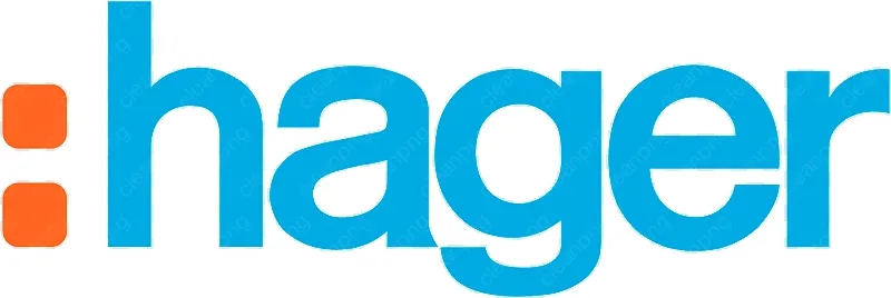 Logo Hager, borne de recharge installée par ISL CLIM